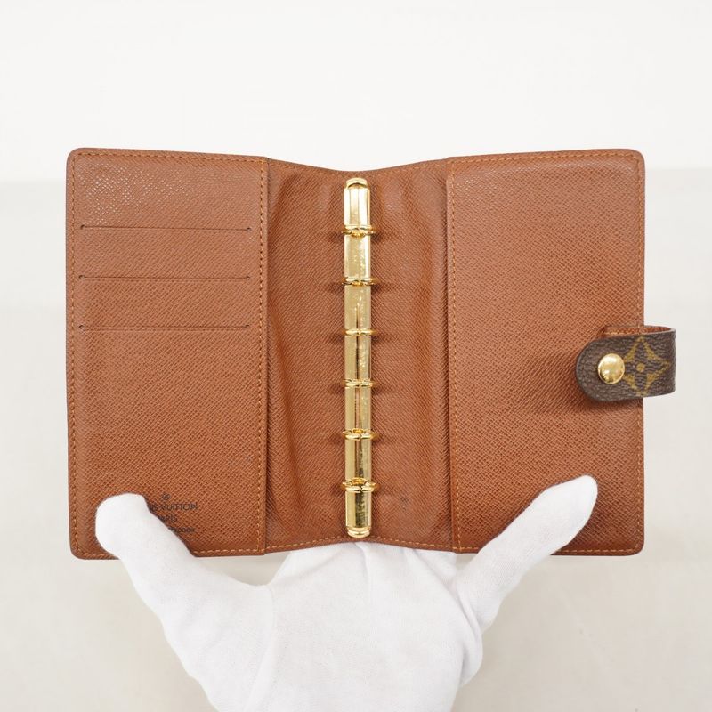Louis Vuitton Notebook Cabas Monogram Agenda PM R20005 Brown Men Women Unisex