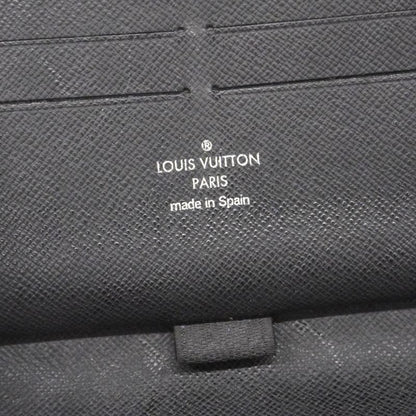 Louis Vuitton Long Wallet Damier Graphite Zippy Organizer N63077 Black Men's