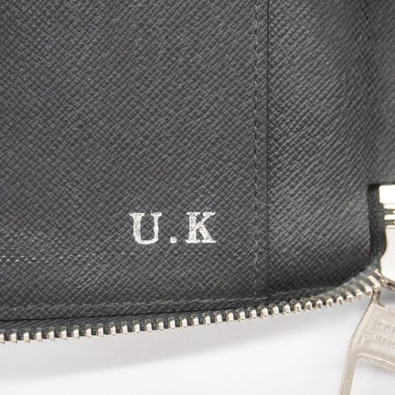 Louis Vuitton Long Wallet Damier Graphite Zippy Organizer N63077 Black Men's