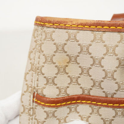 Celine Handbag Macadam Canvas Beige Gold Hardware Women