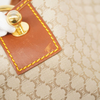 Celine Handbag Macadam Canvas Beige Gold Hardware Women