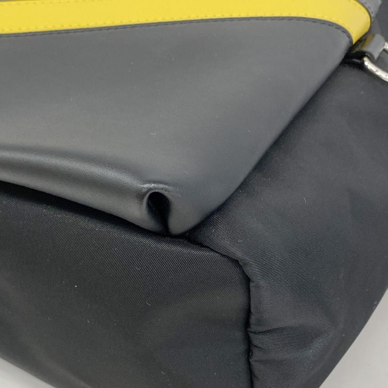 Fendi Backpack Daypack Zucca PVC Nylon Black Gray Silver Hardware Men's