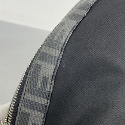 Fendi Backpack Daypack Zucca PVC Nylon Black Gray Silver Hardware Men's
