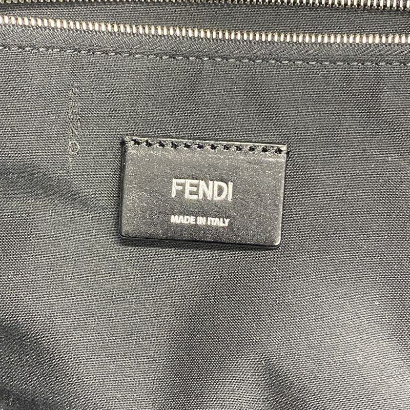 Fendi Backpack Daypack Zucca PVC Nylon Black Gray Silver Hardware Men's