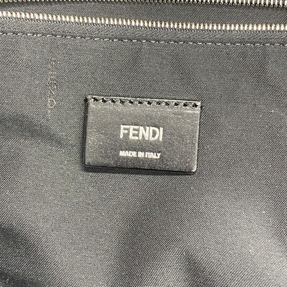 Fendi Backpack Daypack Zucca PVC Nylon Black Gray Silver Hardware Men's