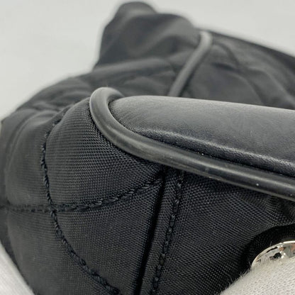 Chanel Tote Bag Paris New York Nylon Black Silver Hardware Women's