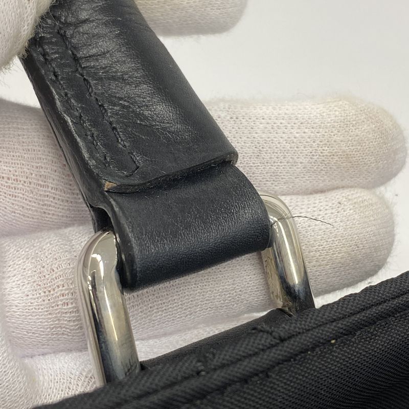 Chanel Tote Bag Paris New York Nylon Black Silver Hardware Women's