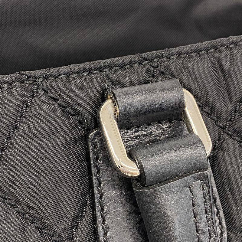 Chanel Tote Bag Paris New York Nylon Black Silver Hardware Women's