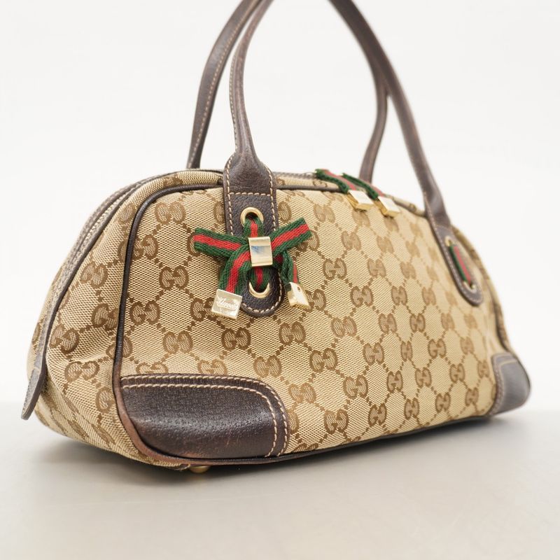 Gucci Shoulder Bag GG Canvas/sherry Line Princy 161720 Canvas Beige Brown Gold