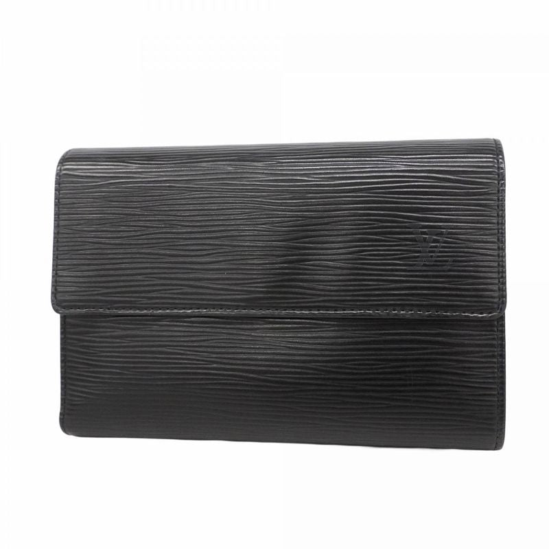 Louis Vuitton Trifold Wallet Epi Porte-tresor Etui Papier M63712 Noir Black Men