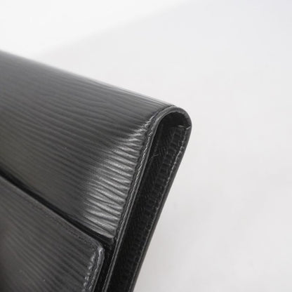 Louis Vuitton Trifold Wallet Epi Porte-tresor Etui Papier M63712 Noir Black Men