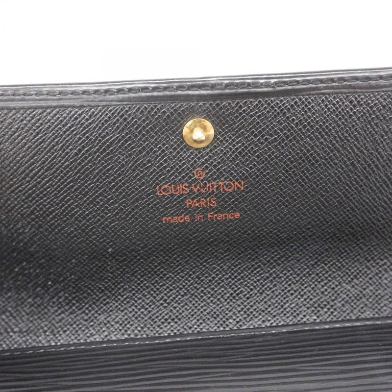 Louis Vuitton Trifold Wallet Epi Porte-tresor Etui Papier M63712 Noir Black Men