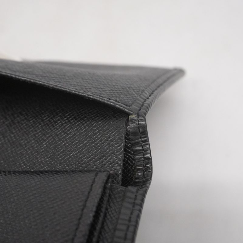 Louis Vuitton Trifold Wallet Epi Porte-tresor Etui Papier M63712 Noir Black Men
