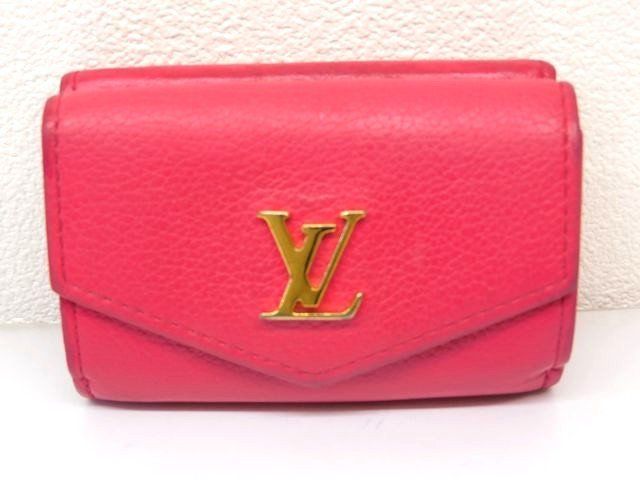 Vuitton M80087 Ub5200 - Portefeuille Lock Mini Trifold Compact Wallet Pink □