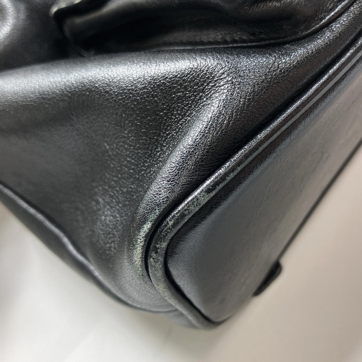 Gucci Leather Bamboo Mini Backpack Partly Damaged 003-2034-0030 Black