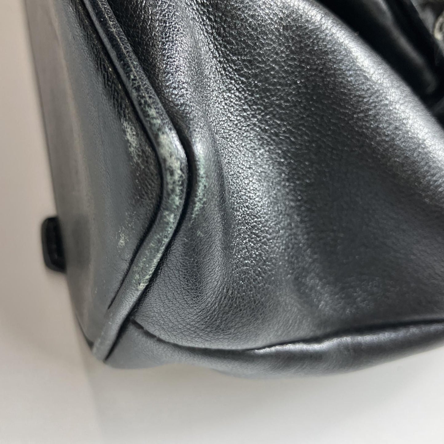 Gucci Leather Bamboo Mini Backpack Partly Damaged 003-2034-0030 Black