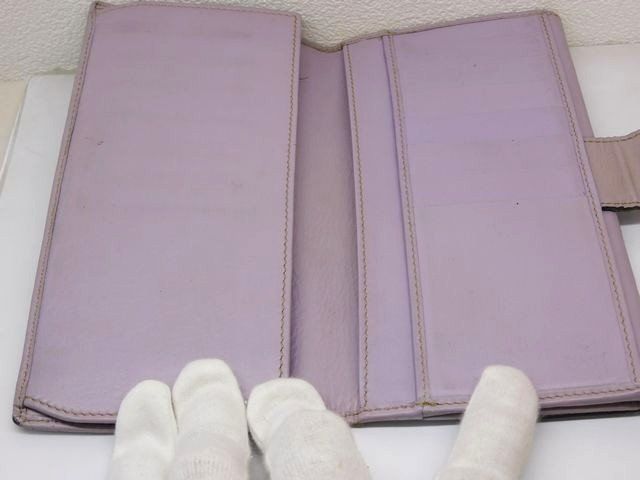 Gucci 203550 - Heart Hardware Long Wallet Light Purple And Khaki Ladies Gucci