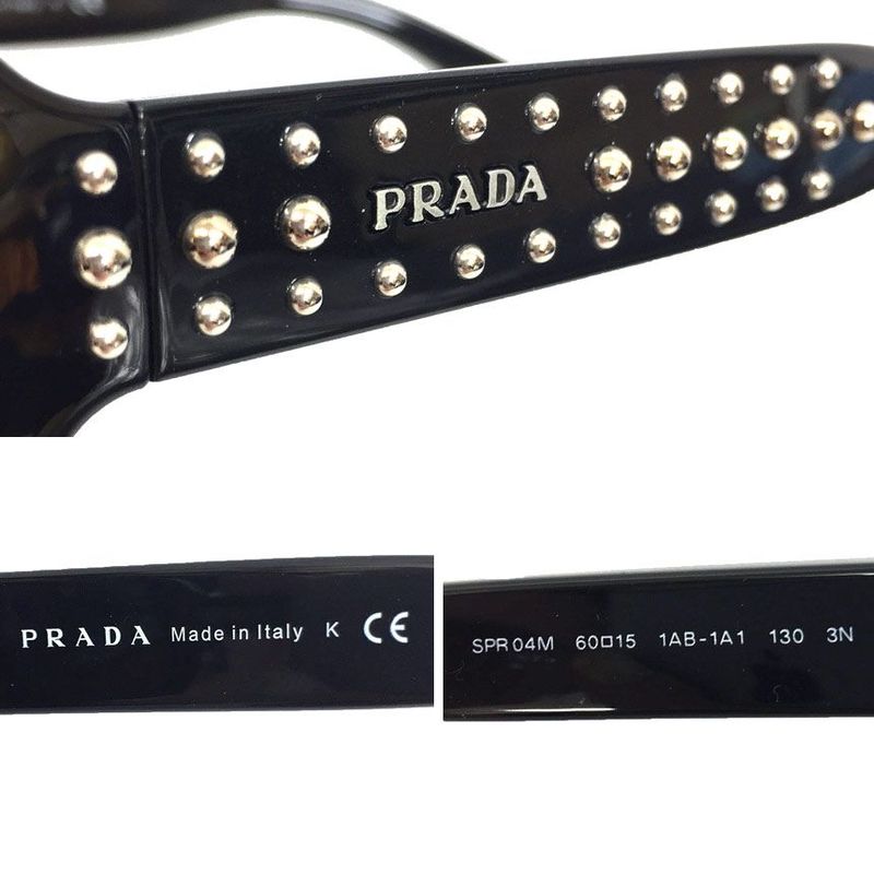 Prada Sunglasses Spr04m 1ab-1a1 Black Eyewear UV Protection UV Protection