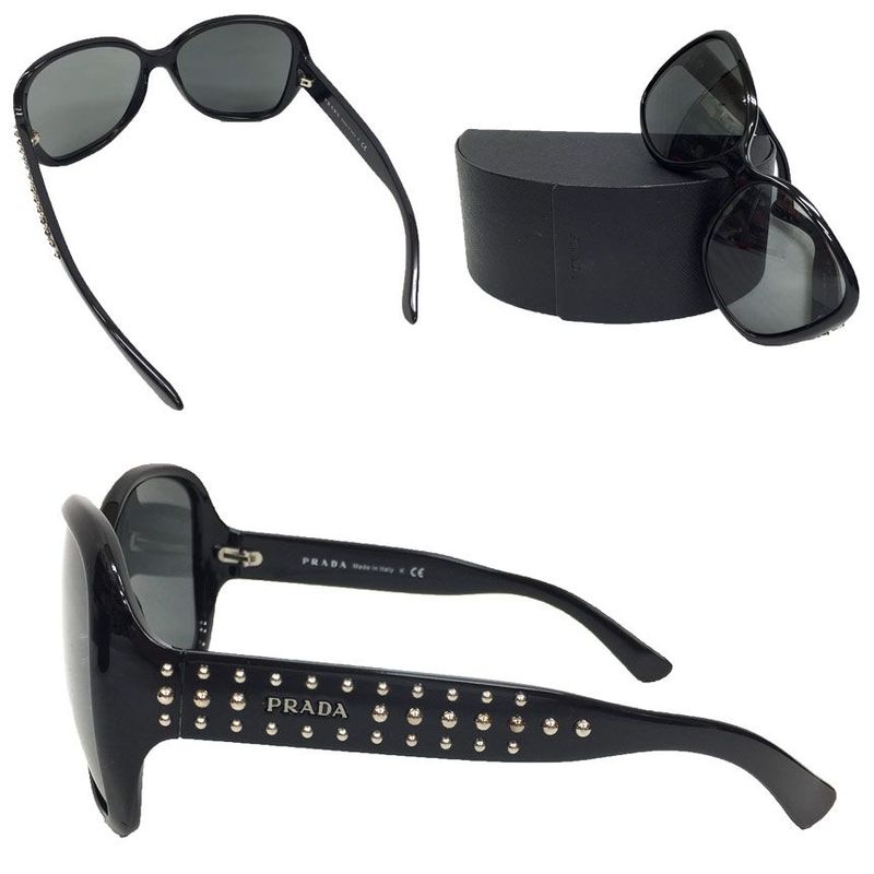 Prada Sunglasses Spr04m 1ab-1a1 Black Eyewear UV Protection UV Protection