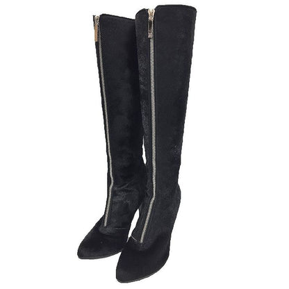 Louis Vuitton Halaco Long Boots 36 1 2 Size Black Women Aq11653