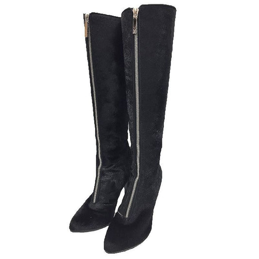 Louis Vuitton Halaco Long Boots 36 1 2 Size Black Women Aq11653