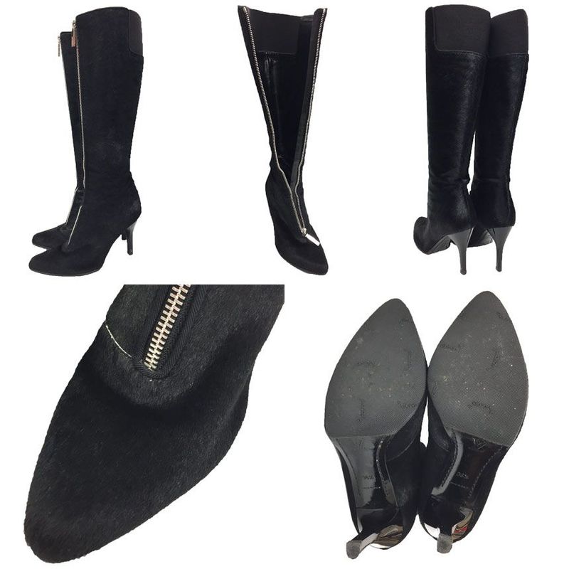Louis Vuitton Halaco Long Boots 36 1 2 Size Black Women Aq11653