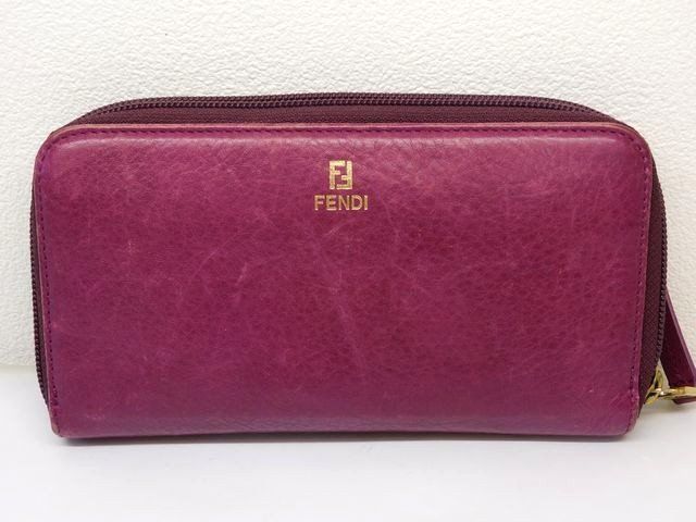 Fendi - Leather Purple Long Wallet Ladies □7K