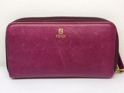 Fendi - Leather Purple Long Wallet Ladies □7K