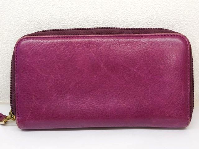 Fendi - Leather Purple Long Wallet Ladies □7K