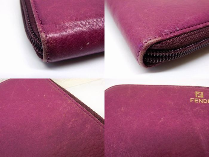 Fendi - Leather Purple Long Wallet Ladies □7K