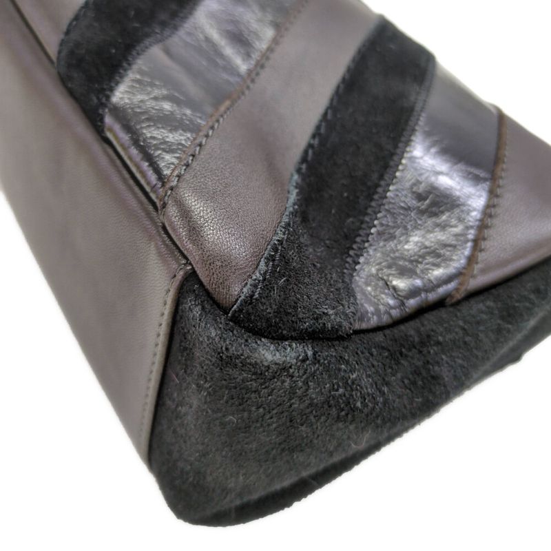 Chanel V-line Suede W-chain Shoulder Bag / Black / Next-day Delivery Possible