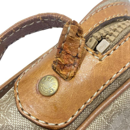 Celine Shoulder Bag Macadam Pattern Brown X Light Brown X Ivory Diagonal/mini