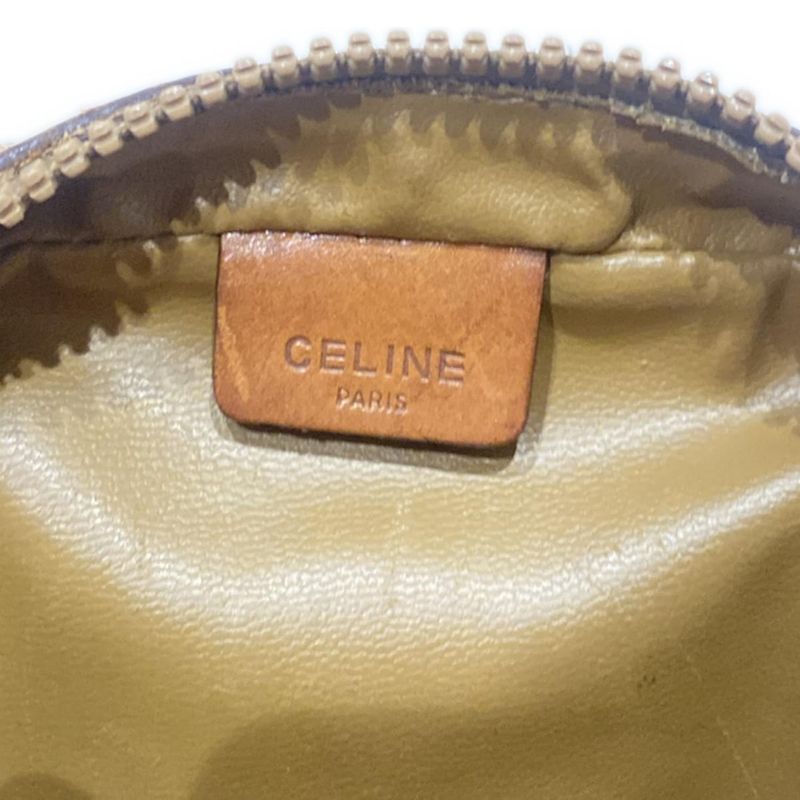 Celine Shoulder Bag Macadam Pattern Brown X Light Brown X Ivory Diagonal/mini