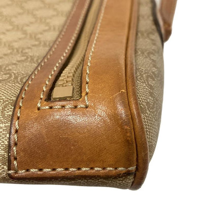 Celine Shoulder Bag Macadam Pattern Brown X Light Brown X Ivory Diagonal/mini