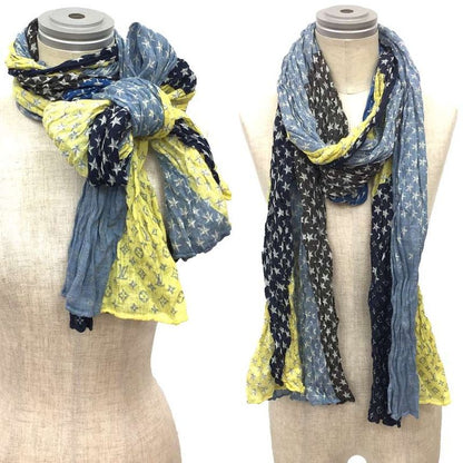 Louis Vuitton Shawl With Stars Monogram Stars M72836 Linen Silk Aq11606