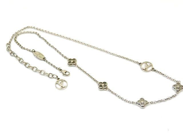 Louis Vuitton - M00238 Ob0146 Flower Full Necklace Pendant Silver Color Louis