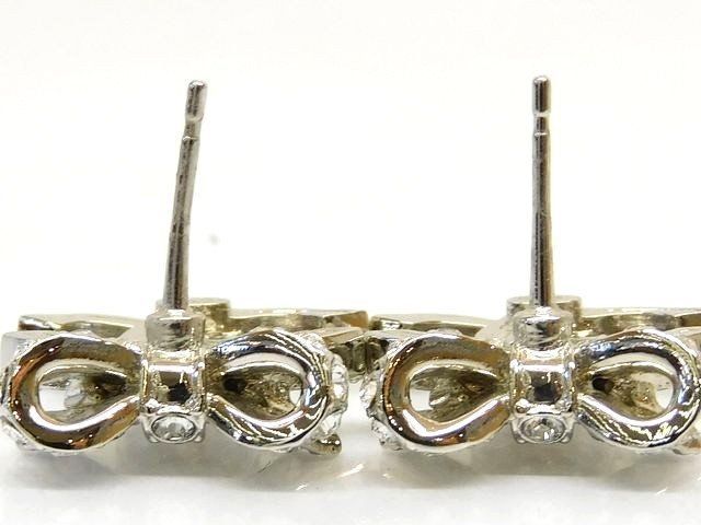 Chanel B24V Earrings - Coco Mark Ribbon Stone Ladies Chanel □7K