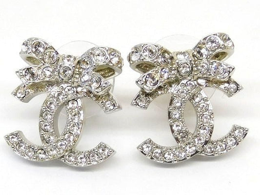 Chanel B24V Earrings - Coco Mark Ribbon Stone Ladies Chanel □7K
