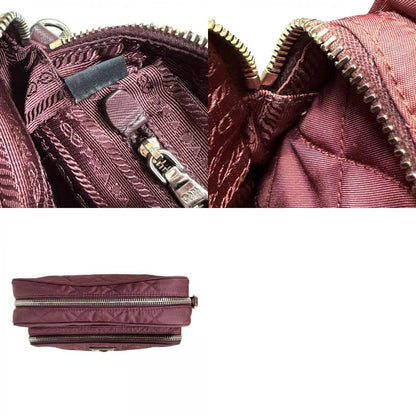 Prada Shoulder Bag Nylon Brown Ladies Prada Preowned Prada