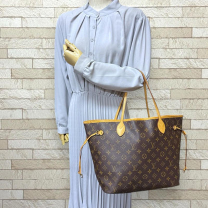 Louis Vuitton Neverfull MM Monogram Tote Bag Monogram Canvas M40156 Brown Women