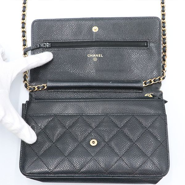 Chanel Matelasse Caviar Skin Chain Shoulder Bag Women 4000001801004304