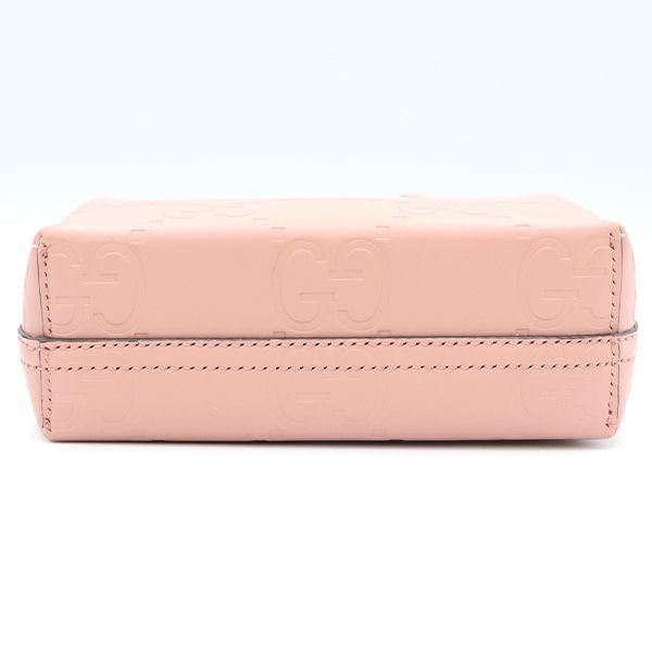 Gucci Pink Leather GG Super Mini 2way Handbag 790133 Ladies 400000180100432