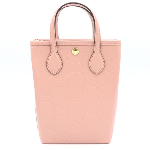 Gucci Pink Leather GG Super Mini 2way Handbag 790133 Ladies 400000180100432