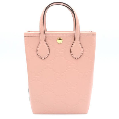 Gucci Pink Leather GG Super Mini 2way Handbag 790133 Ladies 400000180100432