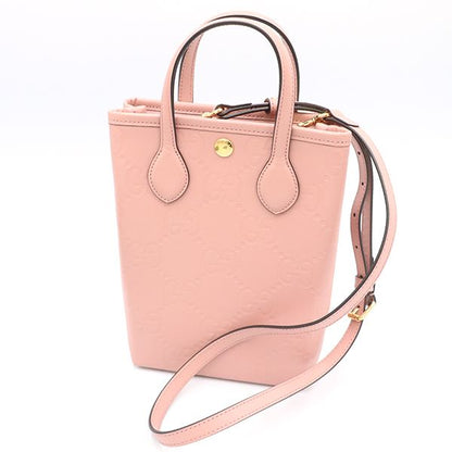 Gucci Pink Leather GG Super Mini 2way Handbag 790133 Ladies 400000180100432