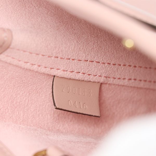 Gucci Pink Leather GG Super Mini 2way Handbag 790133 Ladies 400000180100432