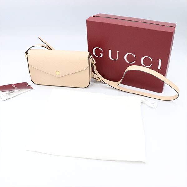 Gucci Beige Leather GG Super Mini Shoulder Bag 772794 Ladies 40000018010043