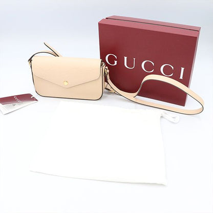 Gucci Beige Leather GG Super Mini Shoulder Bag 772794 Ladies 40000018010043