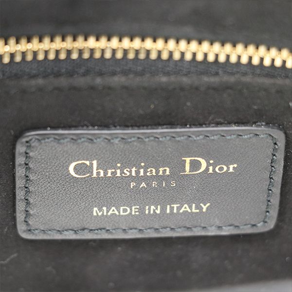 Christian Dior Black Lambskin Lady Dior My Abcdior Bag Small Handbag Women