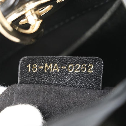 Christian Dior Black Lambskin Lady Dior My Abcdior Bag Small Handbag Women